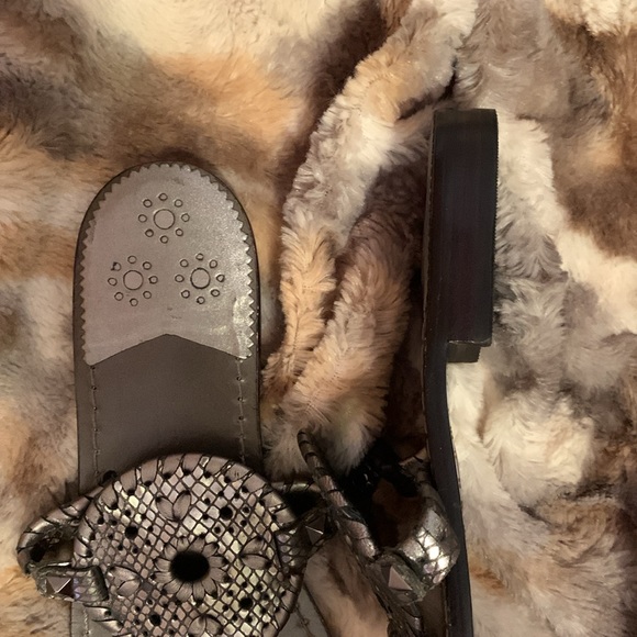 JACK ROGERS Leather Georgia Python Sandals — 7 - Picture 7 of 11